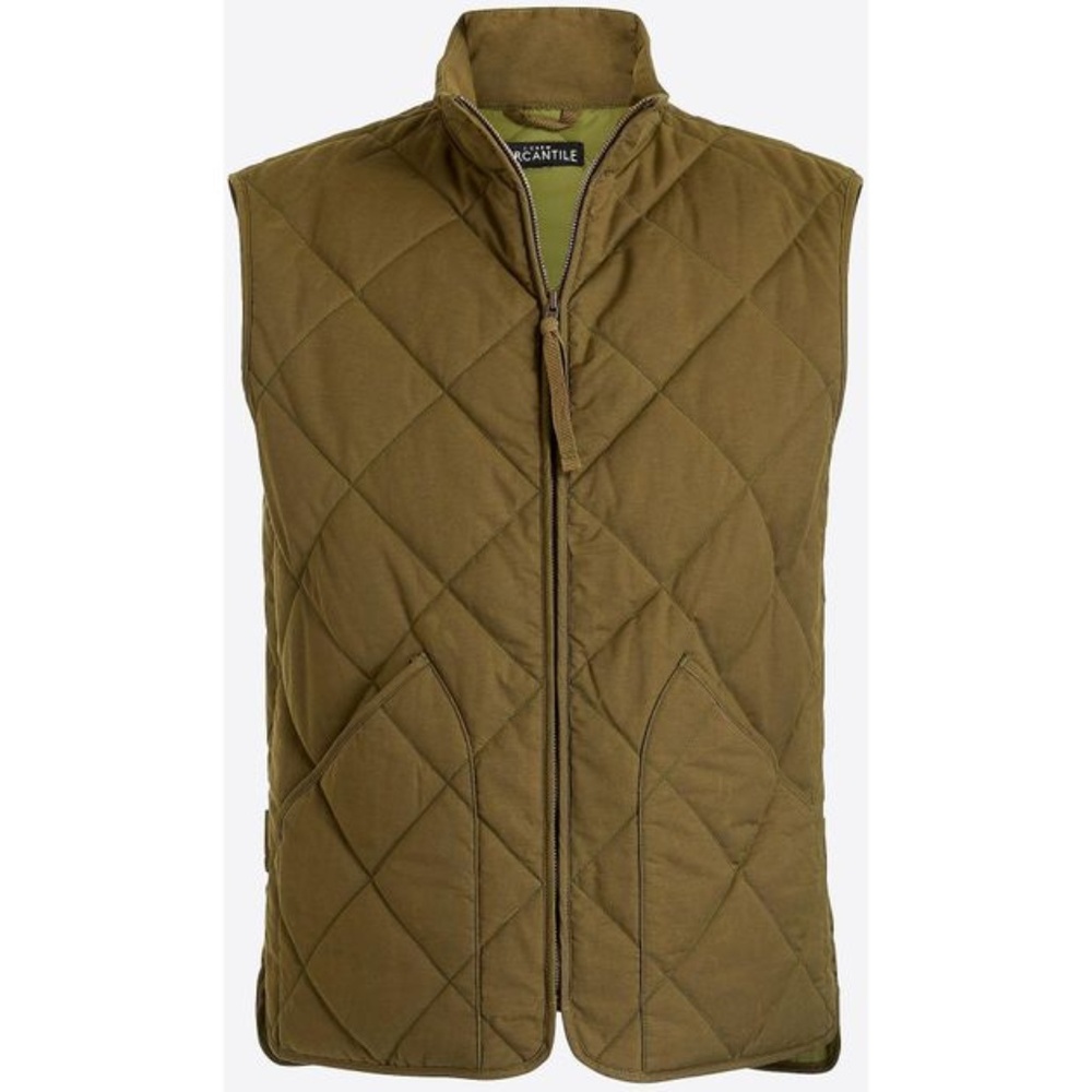 NWT - J Crew Mercantile Waxed Quilted Walker Vest